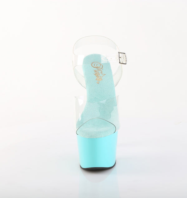 ADORE-708 Plateau Sandaletten Blau Türkis | Pleaser