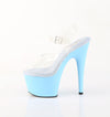 ADORE-708 Plateau Sandaletten Hell Blau Lack | Pleaser