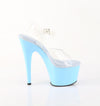 ADORE-708 Plateau Sandaletten Hell Blau Lack | Pleaser