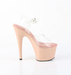 ADORE-708 Plateau Sandaletten Beige Lack | Pleaser