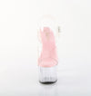 ADORE-708 Plateau Sandaletten Transparent Rosa | Pleaser