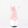 ADORE-708 Plateau Sandaletten Weiß Rosa | Pleaser