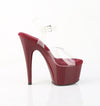 ADORE-708 Plateau Sandaletten Dunkel Rot | Pleaser