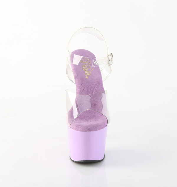 ADORE-708 Plateau Sandaletten Violett Lack | Pleaser