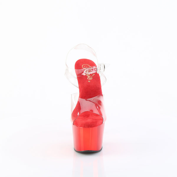 ADORE-708 Sandalette Plateauschuhe Rot | Pleaser