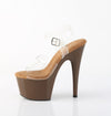 ADORE-708 Plateau Sandaletten Dunkel Braun Lack | Pleaser