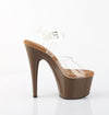 ADORE-708 Plateau Sandaletten Dunkel Braun Lack | Pleaser