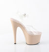ADORE-708 Plateau Sandaletten Beige Lack | Pleaser