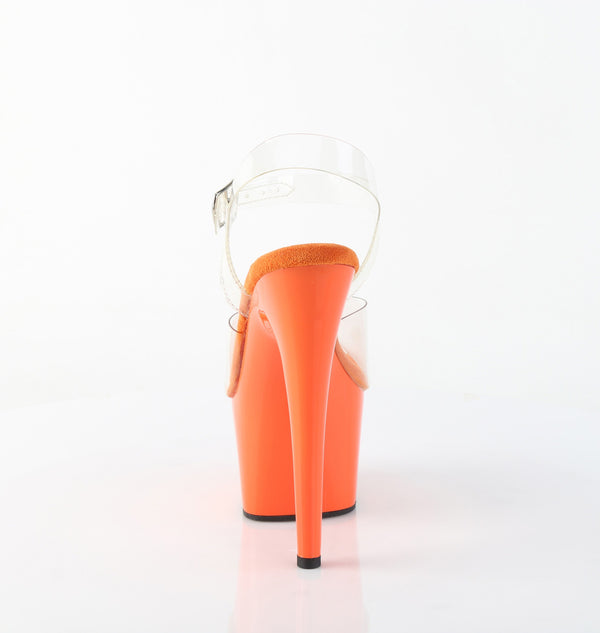 ADORE-708 Plateau Sandaletten Orange Lack | Pleaser