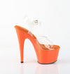 ADORE-708 Plateau Sandaletten Orange Lack | Pleaser