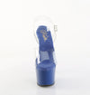 ADORE-708 Plateau Sandaletten Dunkel Blau Lack | Pleaser