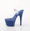 ADORE-708 Plateau Sandaletten Dunkel Blau Lack | Pleaser