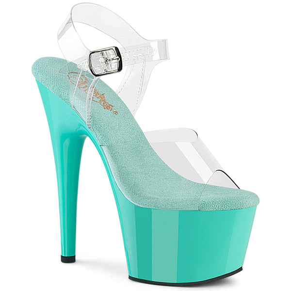 ADORE-708 Plateau Sandaletten Blau Türkis | Pleaser