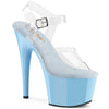 ADORE-708 Plateau Sandaletten Hell Blau Lack | Pleaser