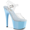 ADORE-708 Plateau Sandaletten Hell Blau Lack | Pleaser