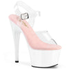 ADORE-708 Plateau Sandaletten Weiß Rosa | Pleaser