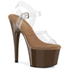 ADORE-708 Plateau Sandaletten Dunkel Braun Lack | Pleaser