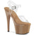 ADORE-708 Plateau Sandaletten Braun Lack | Pleaser