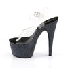 ADORE-708LG Plateau Sandaletten - Schwarz | Pleaser