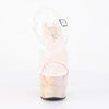 ADORE-708MB Plateau Sandaletten - Transparent/Gold | Pleaser