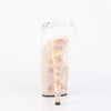 ADORE-708MB Plateau Sandaletten - Transparent/Gold | Pleaser