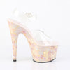 ADORE-708MB Plateau Sandaletten - Transparent/Gold | Pleaser