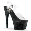 ADORE-708MG Plateau Sandaletten Schwarz | Pleaser