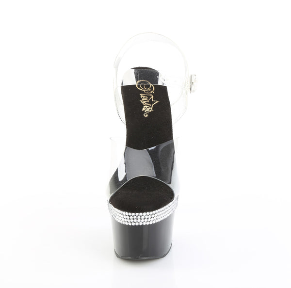 ADORE-708MLS Sandalette Plateauschuhe Schwarz | Pleaser