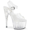 ADORE-708MMG Plateau Sandaletten Klar | Pleaser