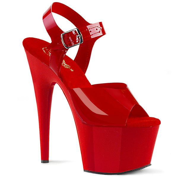 ADORE-708N Sandalette Plateauschuhe Rot | Pleaser