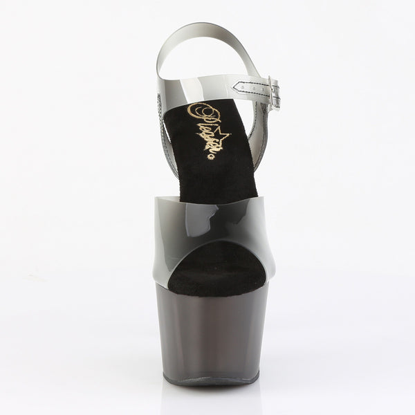 ADORE-708N-T Plateau Sandaletten Schwarz Getönt | Pleaser