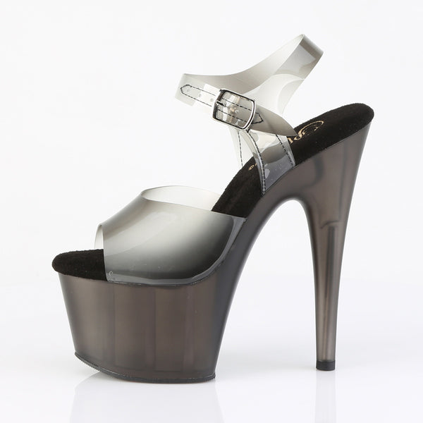 ADORE-708N-T Plateau Sandaletten Schwarz Getönt | Pleaser