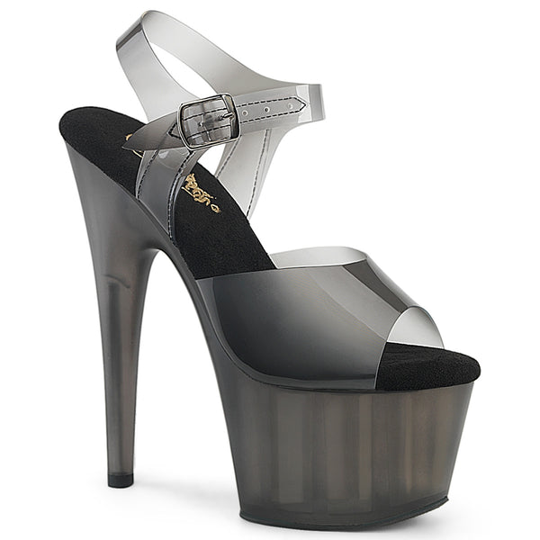 ADORE-708N-T Plateau Sandaletten Schwarz Getönt | Pleaser