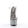 ADORE-708OMBRE Plateau Sandaletten Silber/Schwarz | Pleaser