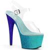 ADORE-708OMBRE Plateau Sandaletten Aqua/Blau | Pleaser