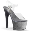 ADORE-708OMBRE Plateau Sandaletten Silber/Schwarz | Pleaser