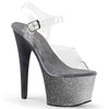 ADORE-708OMBRE Plateau Sandaletten Silber/Schwarz | Pleaser