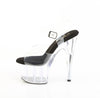 ADORE-708PREM Plateau Sandaletten Transparent Schwarz TPU | Pleaser