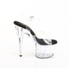 ADORE-708PREM Plateau Sandaletten Transparent Schwarz TPU | Pleaser