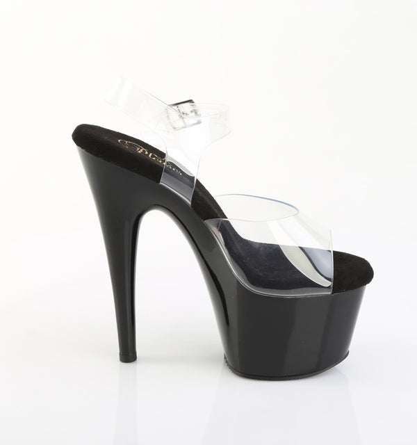 ADORE-708PREM Plateau Sandaletten Schwarz Lack TPU | Pleaser