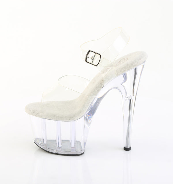 ADORE-708PREM Plateau Sandaletten Transparent TPU | Pleaser