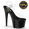 ADORE-708PREM Plateau Sandaletten Schwarz Lack TPU | Pleaser
