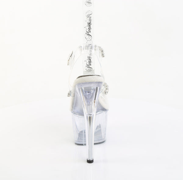 ADORE-708PREM-STN Sandalette Plateauschuhe Transparent von Pleaser – Ansicht 4