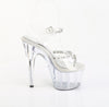 ADORE-708PREM-STN Sandalette Plateauschuhe Transparent von Pleaser – Ansicht 5