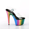 ADORE-708RC Plateau Sandaletten Regenbogen | Pleaser
