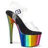 ADORE-708RC Plateau Sandaletten Regenbogen | Pleaser