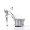 ADORE-708SRS Plateau Sandaletten Silber | Pleaser