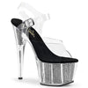 ADORE-708SRS Plateau Sandaletten - Schwarz | Pleaser