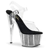 ADORE-708SRS Plateau Sandaletten - Schwarz | Pleaser