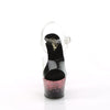 ADORE-708SS Plateau Sandaletten - Schwarz Rosa Glitzer | Pleaser